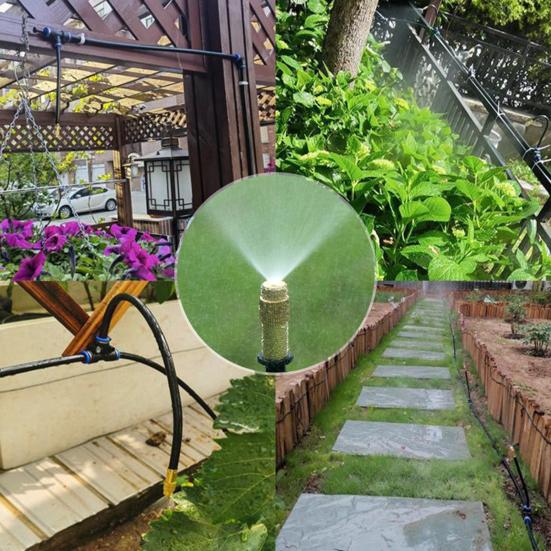Drip Irrigation System Garden Watering System with 360 Degree Adjustable Nozzles Mist Irrigation System for Garden Yard Lawn Plants
