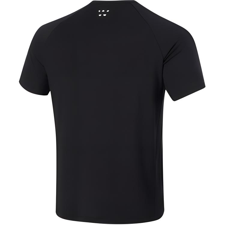 Li-Ning Футболка Fitness Series Letter Sports Casual Simple с коротким рукавом для мужчин, черные ATSU007-1
