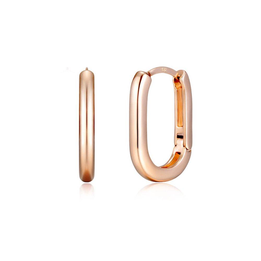 14K Slim U Ring Earrings (Gold Pin) Elgpee488