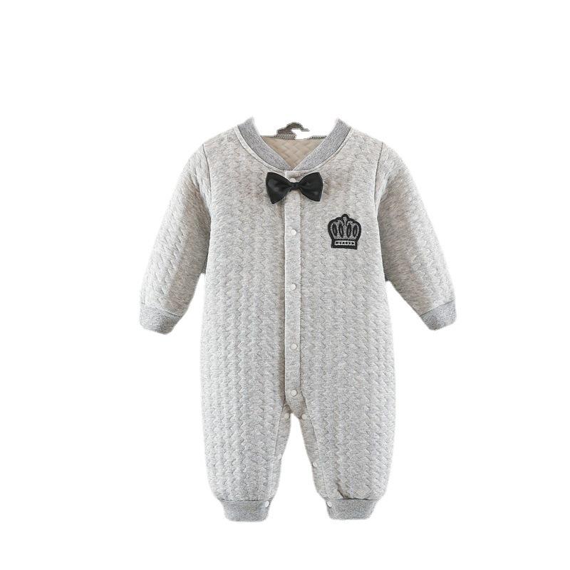 Комбинезон для новорожденного — плотный, теплый, из чистого хлопка для осени/зимы