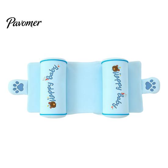 Newborn Sleep Positioner Baby Head Shaping Pillow, Breathable Anti-Flat Crib Pillow with Detachable Cover Adjustable Air Rollers, Ergonomic