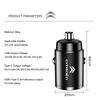 YKKBG1 Invisible Mini Car 100W Charger USB Type-C Dual Interface For Citroen C3 C5 AIRCROSS C5X C4 Cactus PICASSO e-C3 e-C4 C-Crosser