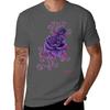 Purple Rose TShirt Gym Wear Breathable Short Sleeve Tee