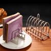 Toast Tray Pie Rack Toast Film Display Rack Buffet Snack Rack Cake Stands for Party Events Stainless Steel Sandwich Bread