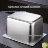 Stainless Steel Rectangular Portioning Basin with Lid for Milk Tea Shops