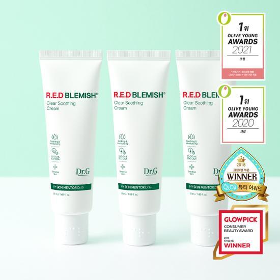 Набор трио успокаивающего крема Red Blemish Clear (3 упаковки по 50 мл)