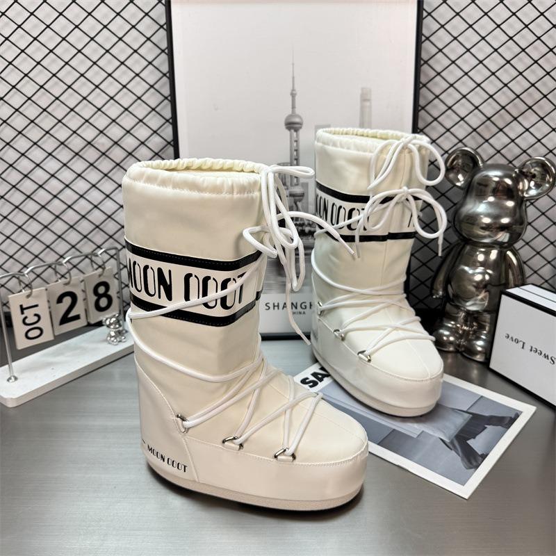 Waterproof version of gypsy moon snow boots women's winter new medium and high tube lace-up non-slip warm ski shoes