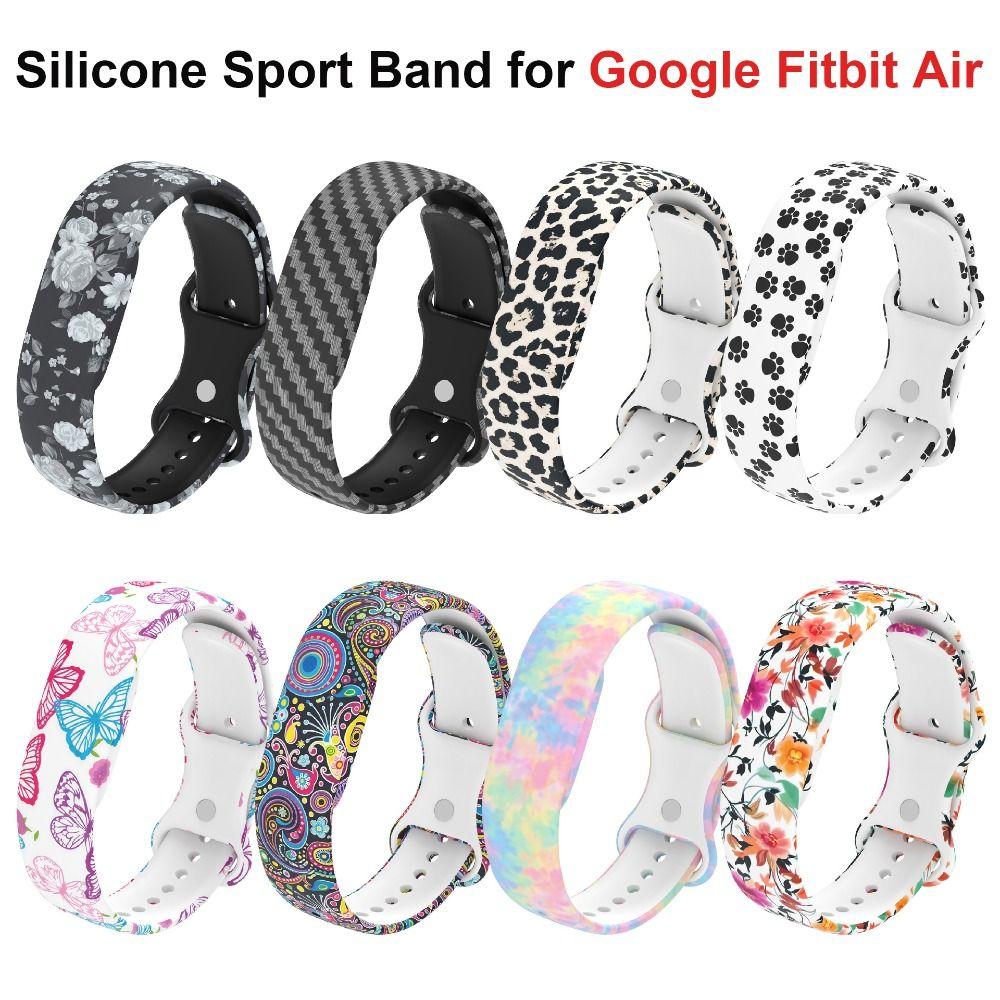 Silicone Sport Band Printed Replacement Wristband for Google Fitbit Air for Men Women
