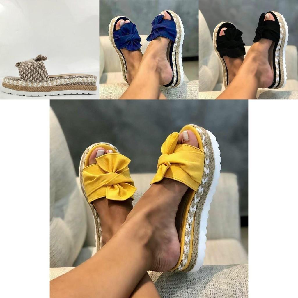 Breathable Bow Knot Sandals Shoes Women With Flexible Sole And Padded Insole For Comfort