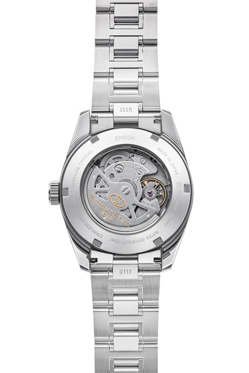 Мужские автоматические часы Orient Star RK-AU0107E, Современная дата, Механические, Сделано в Японии, с 2-летней гарантией производителя, Зеленые