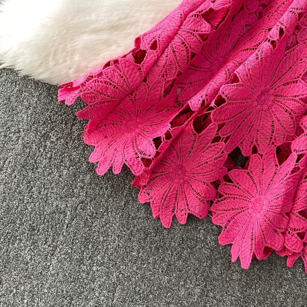 Летние Женские Элегантные Роскошные Платья Макси с Вышивкой Цветами и Кружевом, Облегающие Фигуру, для Вечеринки, с Юбкой Годе, для Выпускного