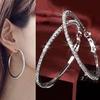Women's Luxury Party Crystal Rhinestone Earring  Hoop Ear Ring Jewelry Charms