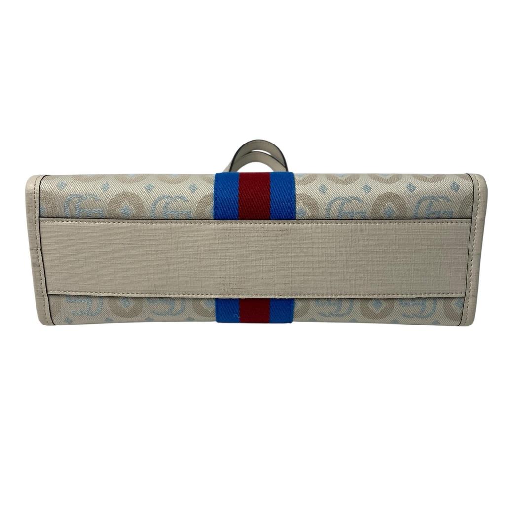 Used GUCCITote Bag white GG canvas Women