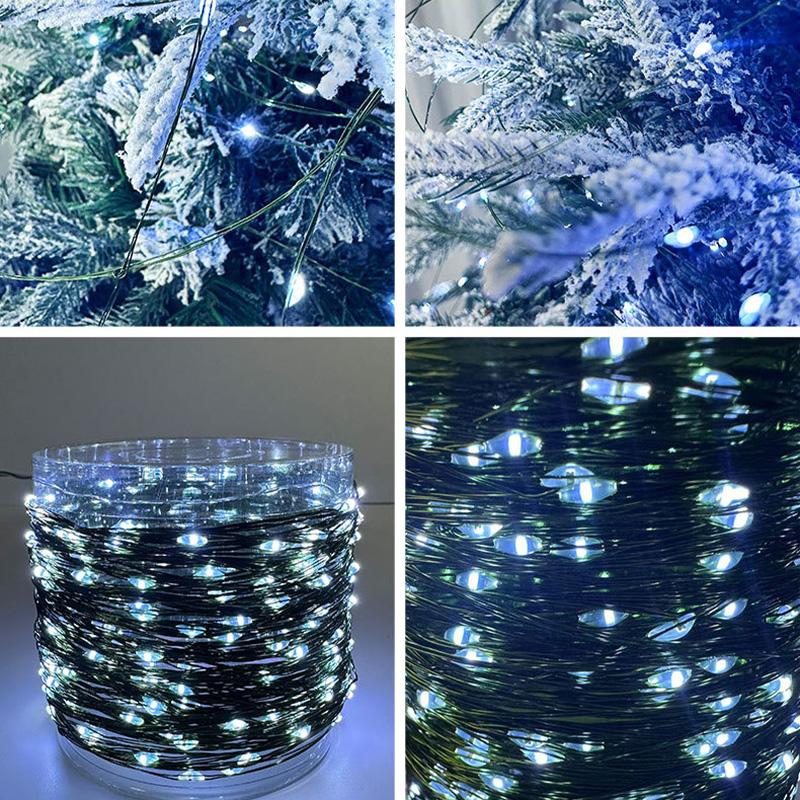 5-30 м Светодиодная гирлянда Сказочные огни Гирлянда Теплый белый для Рождественской елки Наружная Свадебная вечеринка Садовое украшение