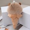 Funny Ice Cream Shape Capybara Plush Toys Keychain Cute Plush Doll Pendant Backpack Decoration Accessories Car Keyring Kids Gift