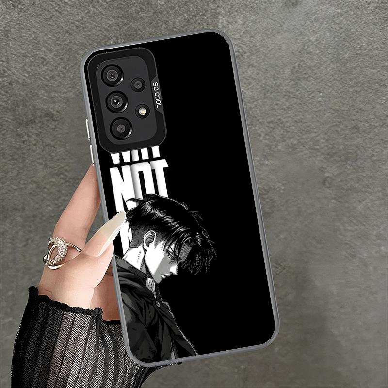 A-Attack On T-Titan Levi Shockproof Phone Case for Samsung A17 A16 A15 A14 A37 A57 A36 A56 A26 A35 A55 A25 A34 A54 A24 A13 A23 A