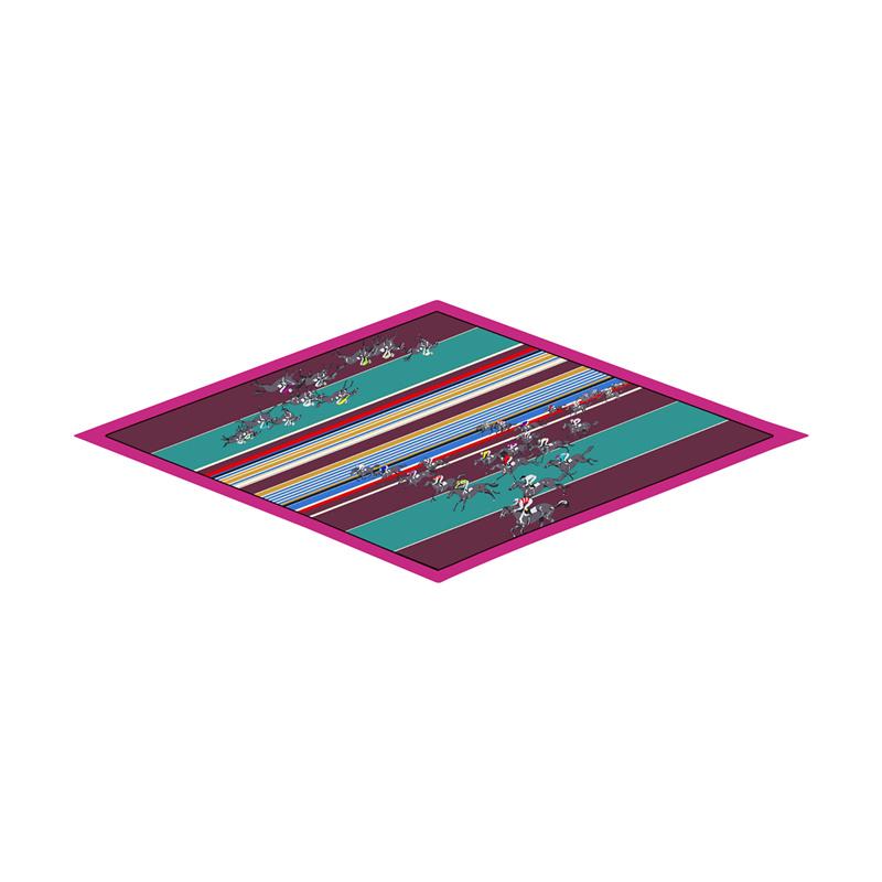 Diamond Scarf Fly Horse Print Brand Silk Scarves Wraps Women Luxury Bandana Headband Lady Hijabs Foulards Neckerchief Shawl