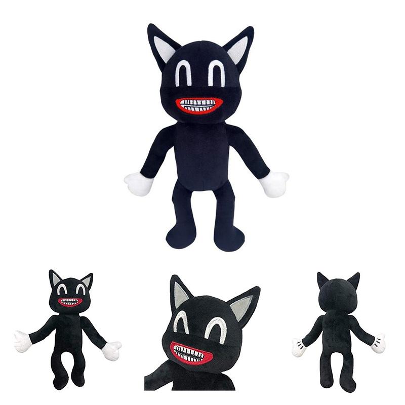 Black Cartoon Cat Stuffed Animal Plush Toy Highly Detailed And Made To Last!