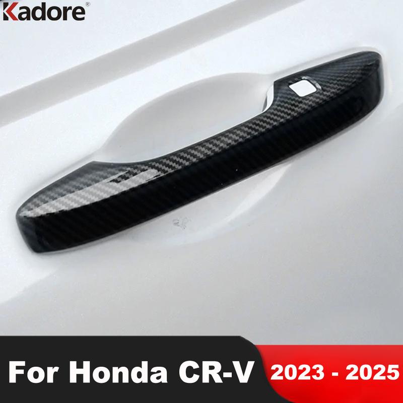 For Honda CRV CR-V 2024 2025 Carbon Fiber Car Door Handle Cover Trim Side Door Handles Catch Cap Overlay Accessories