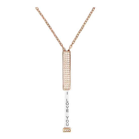 Ожерелье со скрытым посланием «Я люблю тебя» Ожерелье со скрытым секретным посланием Регулируемое