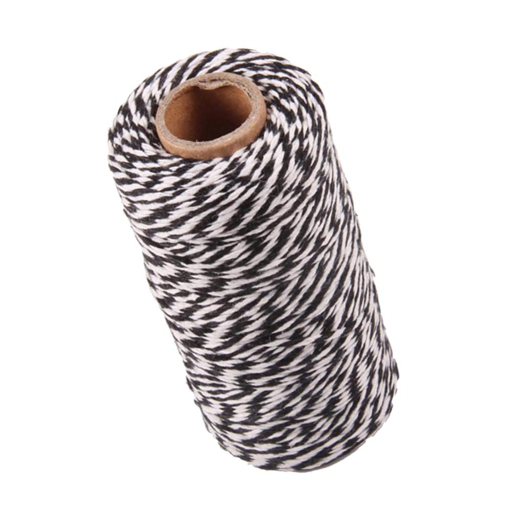 Хлопковая нить для рукоделия, двухцветная джутовая веревка, рождественская лента, прочный шнур для школы и садоводства