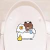 LINE FRIENDS Браун мультяшные милые наклейки каваии декор для дома DIY холодильник сиденье унитаза ящик для хранения наклейки аниме товары