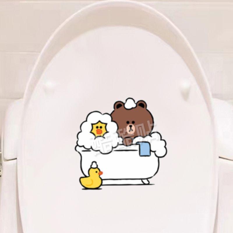 LINE FRIENDS Браун мультяшные милые наклейки каваии декор для дома DIY холодильник сиденье унитаза ящик для хранения наклейки аниме товары