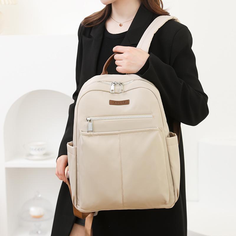 Solid Color Women's Large Capacity Backpack Commuter Travel Backpack