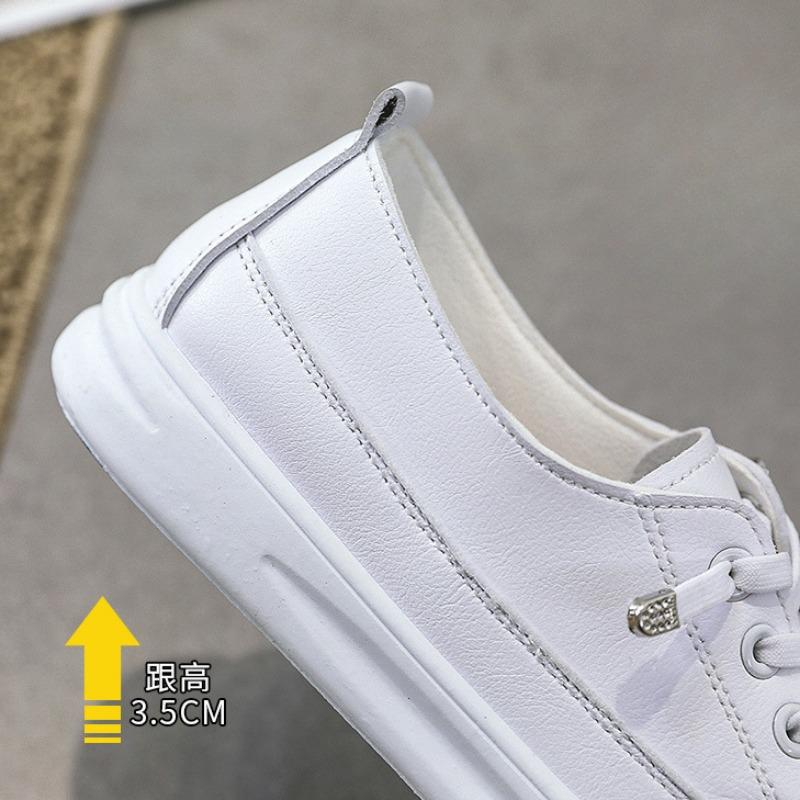Женская кожаная повседневная обувь, летние новые трендовые белые кроссовки, вулканизированная обувь, легкая дышащая обувь для ходьбы, обувь для девочек