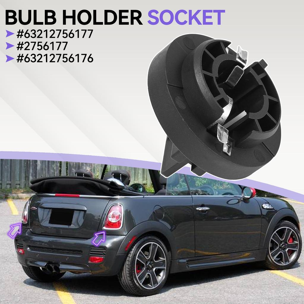 For BMW Mini COOPER R56 R57 R58 R59 R61 Car Rear Tail Light Stop Brake Bulb Socket Holder 63212756177 2756177 Auto Accessories