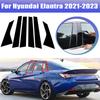 6 шт. Для Hyundai Elantra - Накладки на оконные молдинги Центральная пленка Стойки B C Столбики Наклейка Автоаксессуары