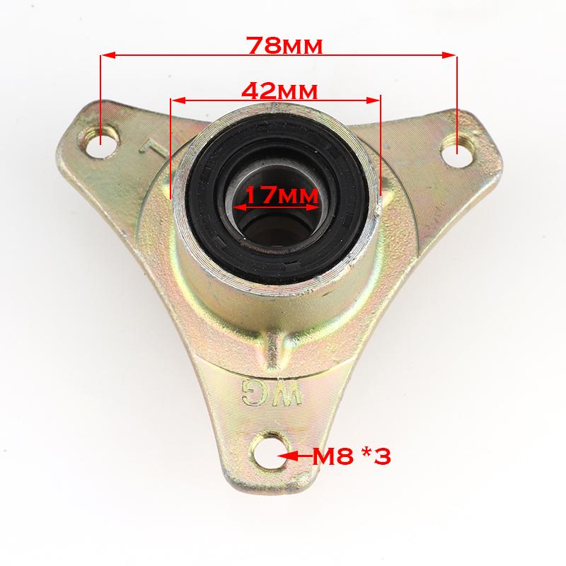 15mm/17mm 3 Stud Front Wheel Knuckle Spindle 5"/6" Wheel Hub For DIY 110cc 168 200F Go Kart Buggy ATV UTV Quad Bike Parts