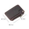Retro Leather Card Holder  Change Bag  Mini Bag Cowhide Portable Zipper Hanging Key Thin Coin Bus Card Cover