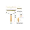 Lint Remover avec Manche en Bois Brosse Manuel Anti Poil Brosse Anti Peluche Portable, pour Vêtement Couverture Rideaux Canapé (1)