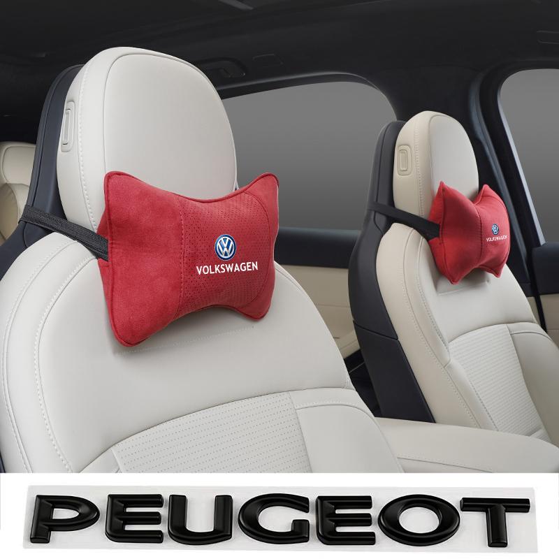 Volkswagen Car Suede Headrest Neck Support Auto Seat Accessories Car keychain For VW GTI Polo Golf Tiguan Passat Touareg Magotan zg5