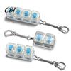 Fidget Keyboard Toy 2/3/4-Keys with LED Light, Stress Relief Push Clicky Button Finger Clicker, Pocket Size Mechanical Keychain Light