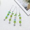 Colorful Keychain Elegant Beaded Four Leaf Clovers Phone Pendant Bag Charm Stylish Accessory for Fashion Enthusiasts