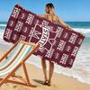 Mississippi State Bulldogs Print Beach Towel, Large Soft Quick Dry Towel for Beach Camping Swimming