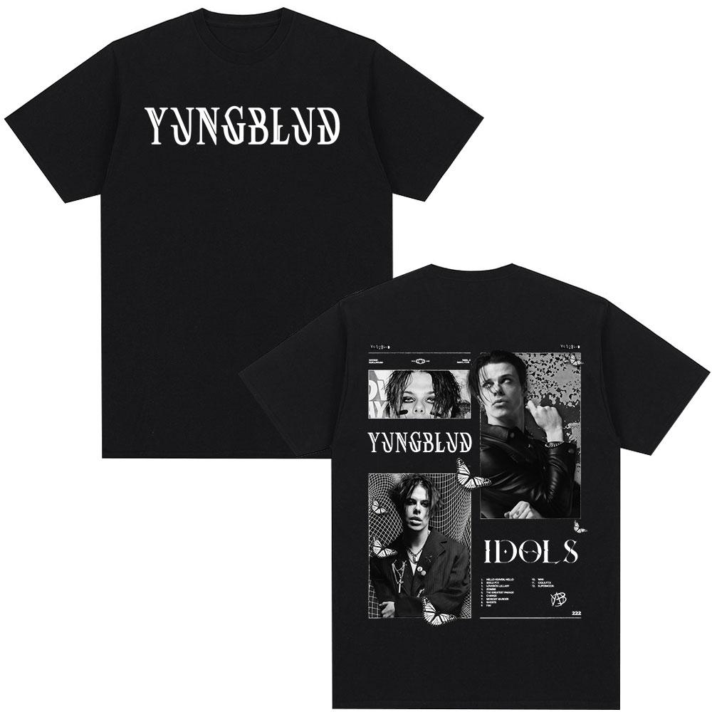 Yungblud IDOLS Album Tour T Shirts Fan Gifts Unisexs Women Clothing Hip Hop Short Sleeve Tshirts Summer Cotton Tshirt Streetwear