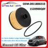 2811800210 Элемент масляного фильтра для Dacia Dokker Duster Lodgy Sandero Nissan Juke Smart Forfour Renault Scenic 1520900Q0F 1J910040