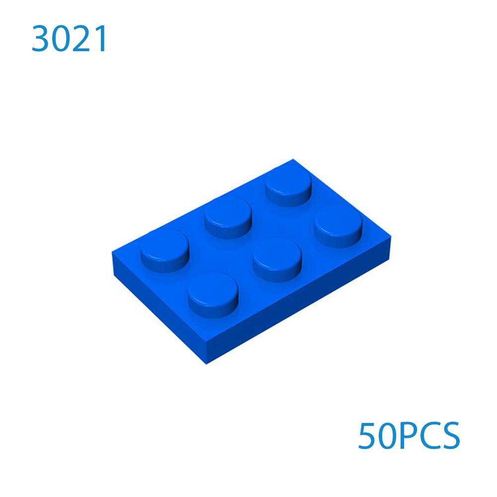 50 шт. DIY MOC Строительные блоки Тонкие Фигурки Кирпичики 2x3 Точки 12Цветов Образовательные Совместимые 3021 Игрушки для Детей Рождественский подарок