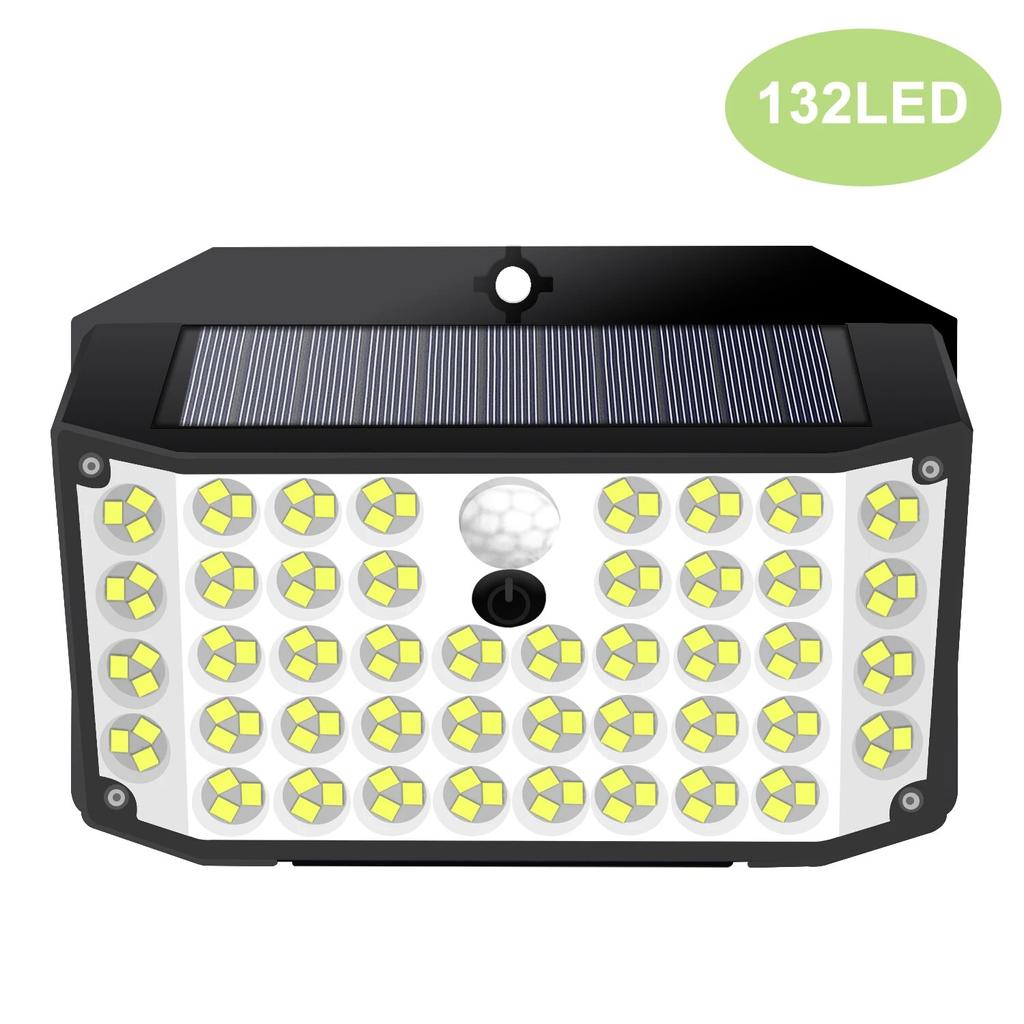 Уличный 176/132/126LED настенный солнечный светильник с датчиком движения для сада, водонепроницаемый, 3 режима, уличный фонарь, настенный светильник для двора, дорожки, гаража, сада