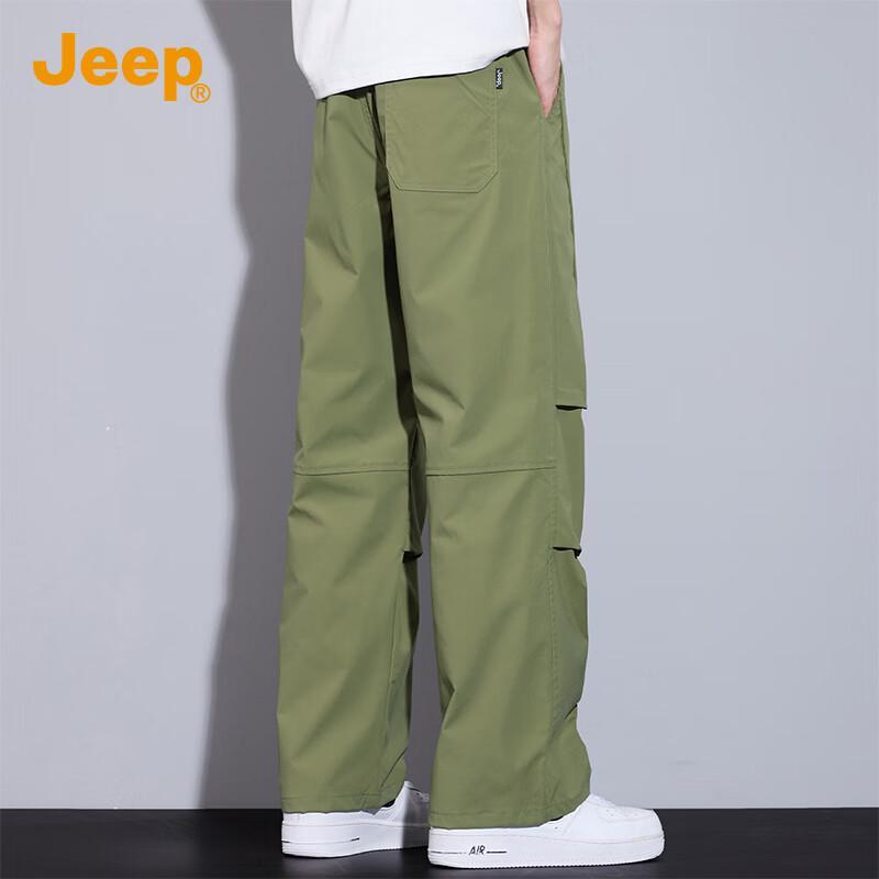 Jeep Мужские свободные повседневные спортивные брюки прямого кроя
