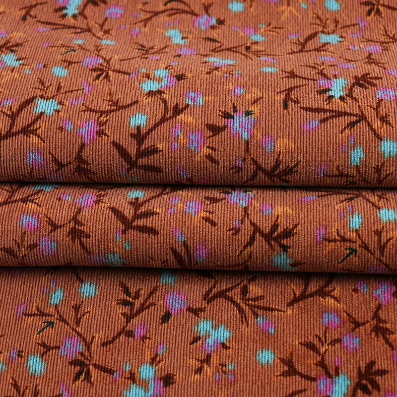 100*150 см винтажный цветочный принт бархатная мягкая вельветовая ткань для самостоятельного изготовления скатерти, платья, детской одежды, штор, сумок, швейной ткани