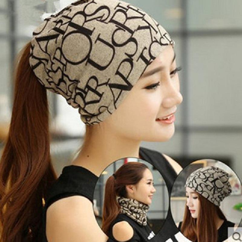 FAITOLAGI 3 Wear Ways Knitted Beanie Hat Scarf Women's Fashion Soft Winter Spring Beanie Scarf Cap
