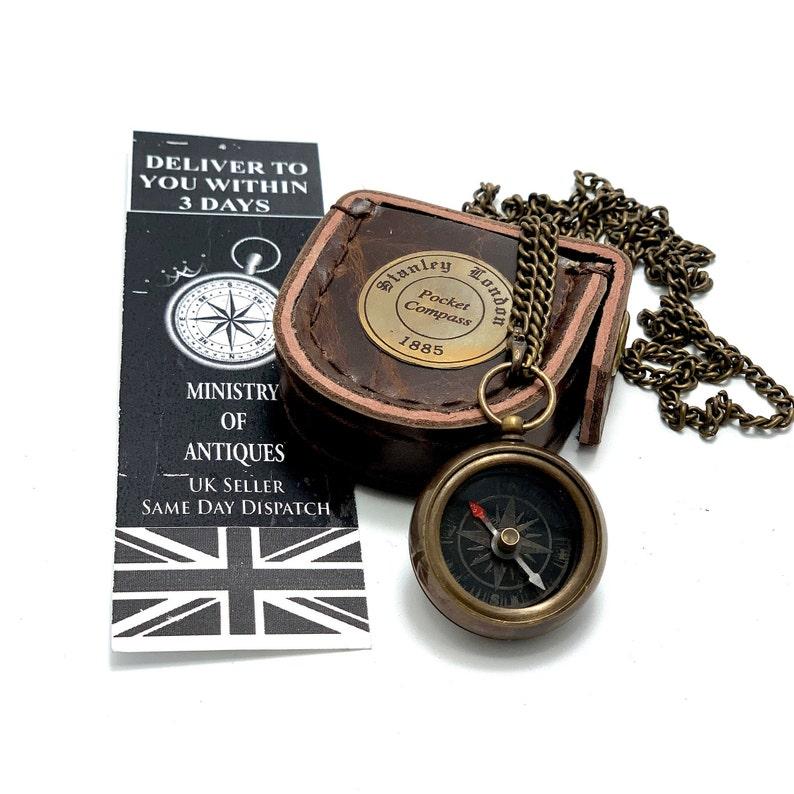 Mini Compass Locket Necklace, Tiny Brass Compass, Compass Pendant, Handmade Gift, Gift for Her, Gift for Him, Mens Gift, Valentines Day Gift