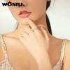 WOSTU Opal Rings 925 Sterling Silver Freehand Cat with Opal Ball Open Rings for Women Love Wedding Jewelry Gifts CQR651