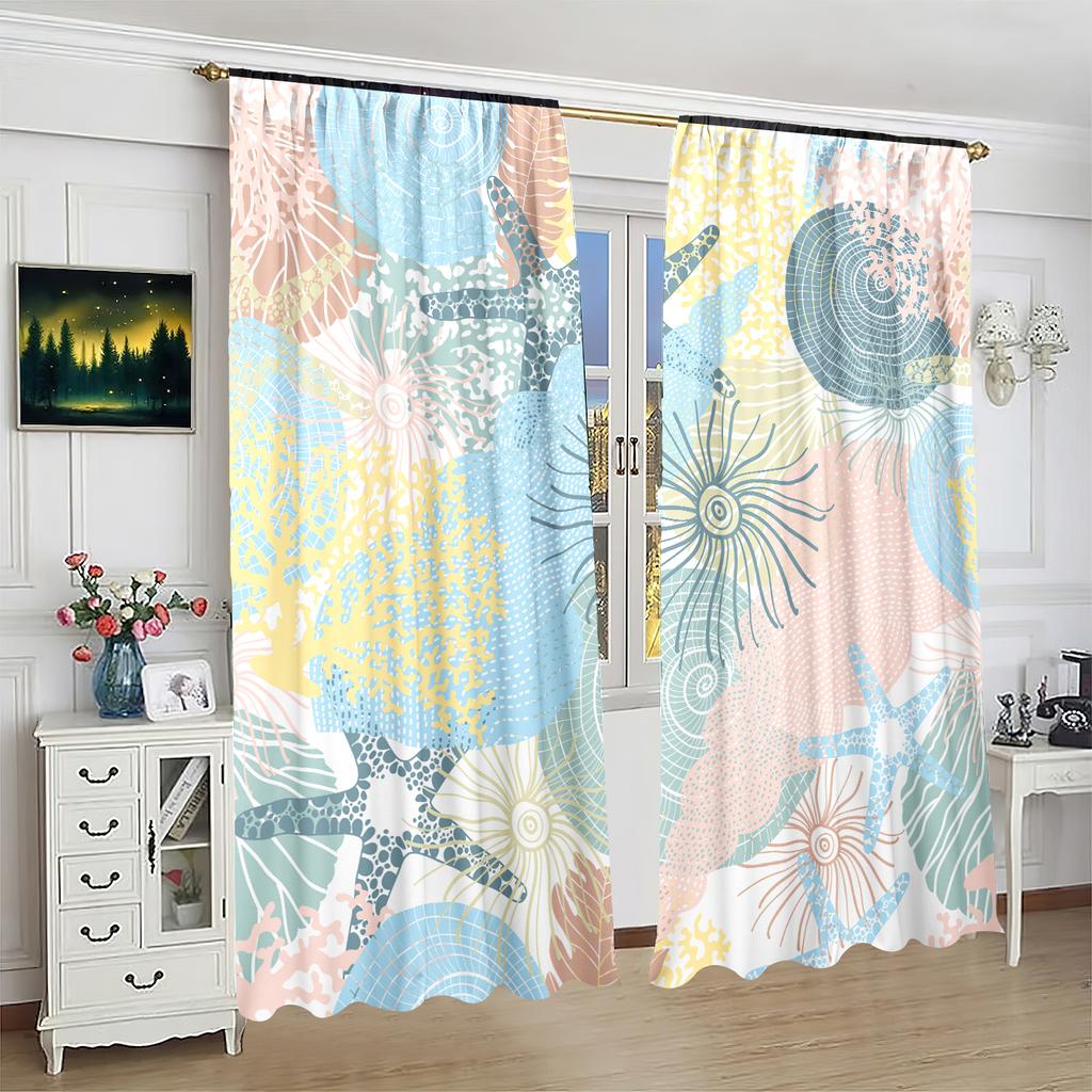 2 шт. - на заказ - напечатанная штора - материал полиэстер - для спальни гостиной кабинета занавеска, препятствующая приватности