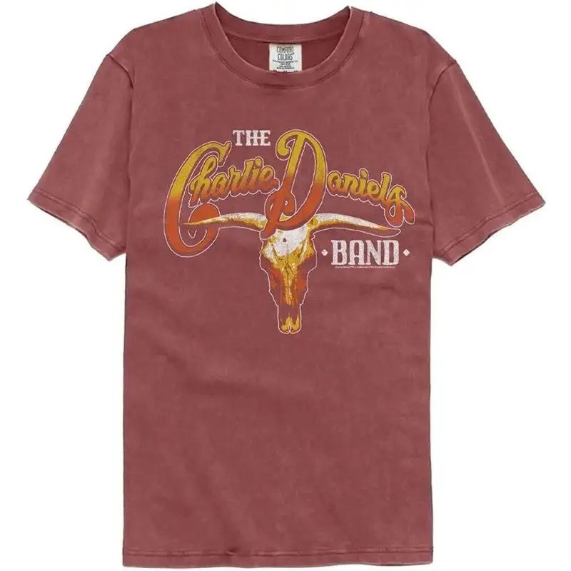 Charlie Daniels Band T Shirt Unisexs Cow Skull And Logo Official New Country Music