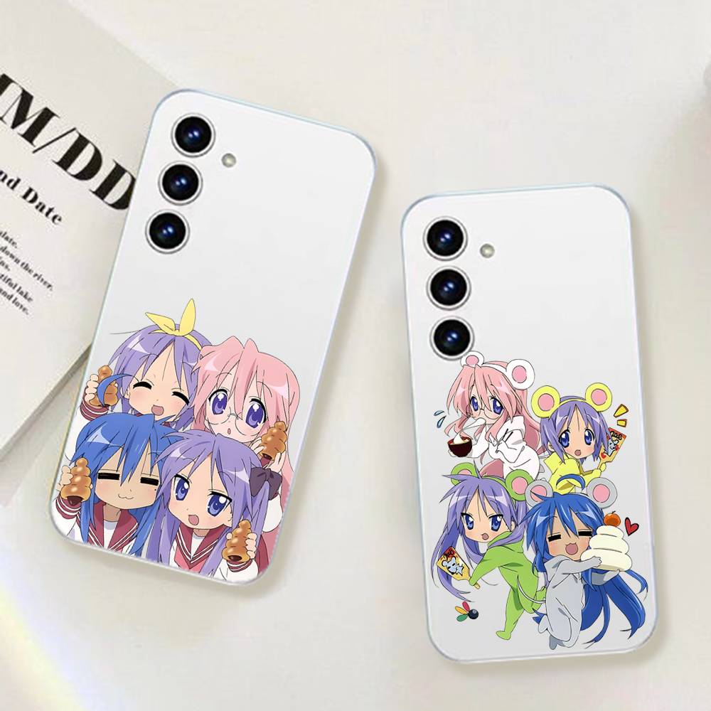 Кавайная Аниме L-Lucky Star HD Прозрачный Чехол Для Телефона Для Samsung Galaxy A52,A12,A51,S24,S23,S22ULTRA,S21 Edge,S20LITE,Plus,